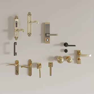 Door Handle Hardware 3d model