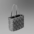 Elegant Silver Ornamental Decor Set With Woven Pattern And Handle Design