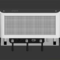 Modern Black And White Coffee Machine With Stainless Steel Parts Multiple Spouts And Control Panel