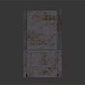 Rusted Metal Staircase With Steel Handrails And Platform For Industrial Settings