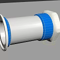 Stainless Steel Pipe Fitting With Blue Accent And Hexagonal Connection Design