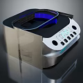 Modern Digital Device With Blue Light Display Control Buttons And Metallic Finish 3d model