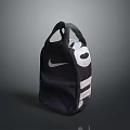 Black Nike Sports Equipment Bag With White Logo And Stripes