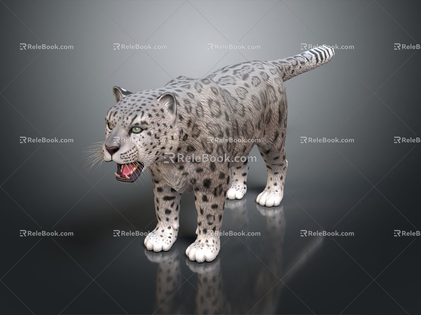 Modern Leopard Snow Leopard 3d model