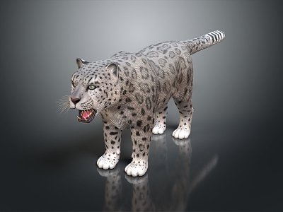 Modern Leopard Snow Leopard 3d model