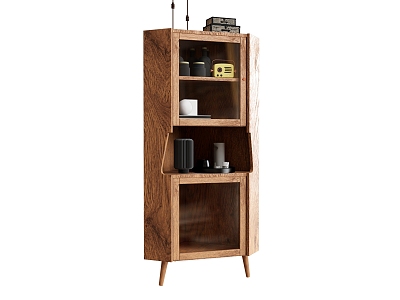 Log Locker Ornaments Wall Cabinet Bookcase Shoe Cabinet End View Desk Radio Cupboard Sideboard Decorative Cabinet 3d model