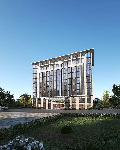 Modern Hotel Architecture Hotel 3d model