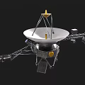 Space Exploration Craft Featuring Large Dish Antenna Support Structure And Mechanical Arm
