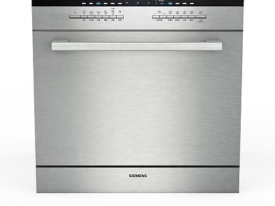 SIEMENS Front Loading Washing Machine With Stainless Steel Finish And Digital Control Panel 3d model