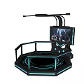 Modern Interactive VR Experience Platform With Circular Base And Screen