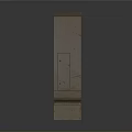 Rusted Industrial Metal Storage Cabinet With Danger Warning Sign And Double Doors