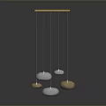 Shiny Newton's Cradle with Metal Balls and Wooden Bar on Gray Background