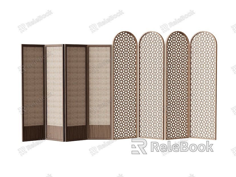 Screen Partition Bamboo Screen model