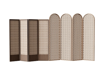 Screen Partition Bamboo Screen 3d model