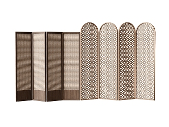 Screen Partition Bamboo Screen 3d model