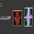 Modern Foldable Smartphones With Purple Screen Pattern And Sleek Design