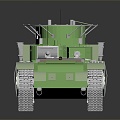 Modern Tank Light Tank Light Armored World War II Tank 3d model