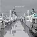 Modern Factory Workshop With Neatly Arranged Industrial Equipment Smooth Floors And Ceiling Lights