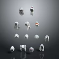 Collection Of White Headwear With Various Decorative Elements And Stylish Designs