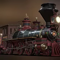 Vintage Steam Locomotive In Red Black With Headlamp And Number 41