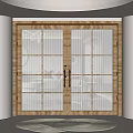 Modern double door 3d model