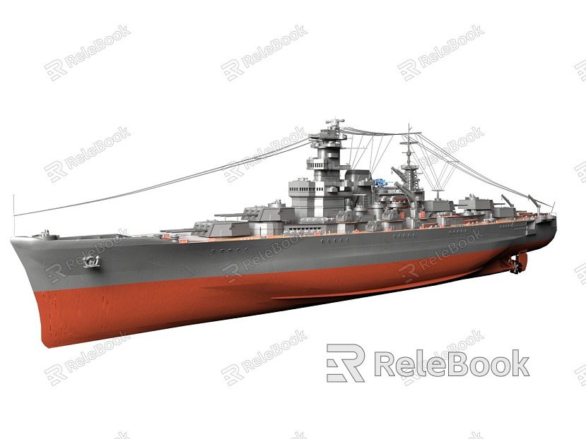 Overhead Battleship German-Japanese-American Style Mix model