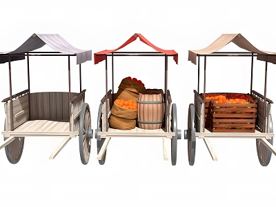 Market cart 3d model