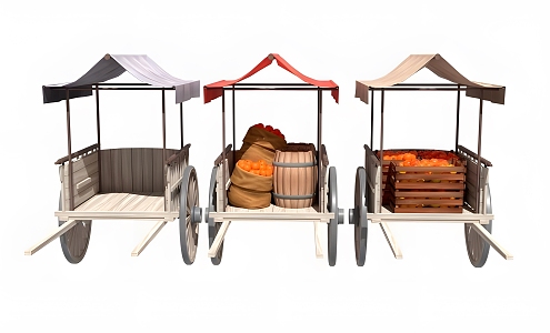 Market cart 3d model