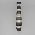Modern Multi Tiered Pendant Light with Circular Shades and Sleek Design