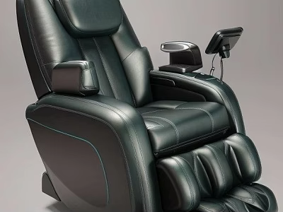 Modern Lazy Sofa With Leather Upholstery Soft Cushions And Ergonomic Design 3d model
