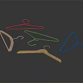Colorful Assorted Hangers with Wooden and Plastic Materials for Wardrobe Use