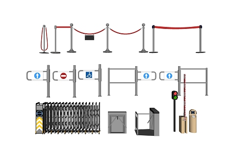 Modern gate electric gate 3d model