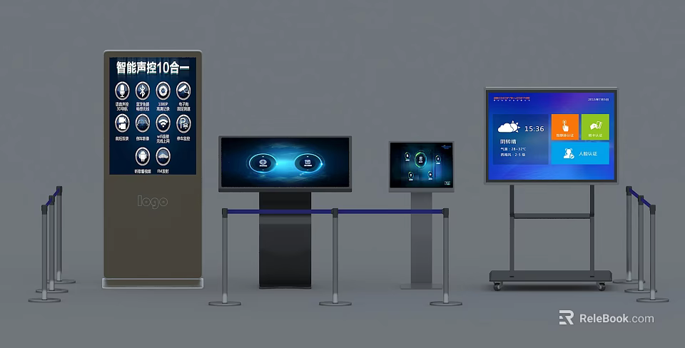 Smart Public Facilities Maintenance Combination With Interactive Display Screens And Control Devices 3d model