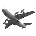 A400M Military Transport Aircraft With Four Propellers Gray Fuselage And Dual Views