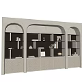 Bookcase Display Cabinet Decorative Cabinet 3d model