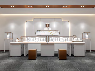 Light Luxury Jewelry Store Jewelry 3d model
