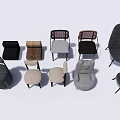 Various Single Seater Sofa Styles With Modern Design And Comfortable Upholstery 3d model
