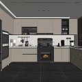 Modern Kitchen Interior With Matte Cabinets Island Counter Appliances And Large Windows