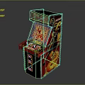 Red Dragon Fist Electronic Arcade Machine With Retro Design And Dragon Graphics