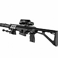 sniper rifle weapon gun sniper rifle world war ii scope military unit 3d model