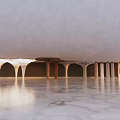 Cylindrical special-shaped column modeling decorative column 3d model
