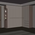 Modern Minimalist Two Tone L Shaped Bedroom Wardrobe With Built In Storage Shelves And Drawers