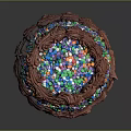 Delicious Round Chocolate Cake With Rich Frosting And Colorful Sprinkles