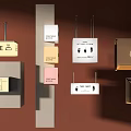 Road Facilities Including Directional Restroom And Bakery Signs In Various Colors