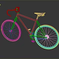 Classic Brown Bicycle With Curved Handlebars Red Seat And Black Wheels