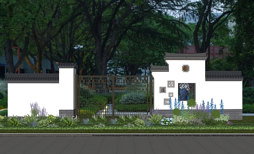 Old residential entrance gate transformation 3d model