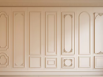 French Wall Panel Carved Wall Panel Wall Trim Plaster Line 3d model