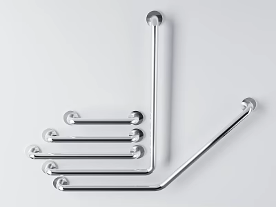 Stainless Steel Safety Grab Bars For Bathroom In Assorted Styles 3d model