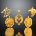 Modern Gold Coin Gold Eagle Gold Eagle Gold Coin 3d model