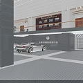 Modern Upscale 4S Auto Dealership Showroom Displaying Luxury Sports Cars With Spacious Elegant Interior